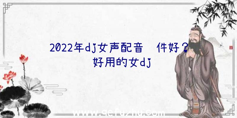 2022年dj女声配音软件好？